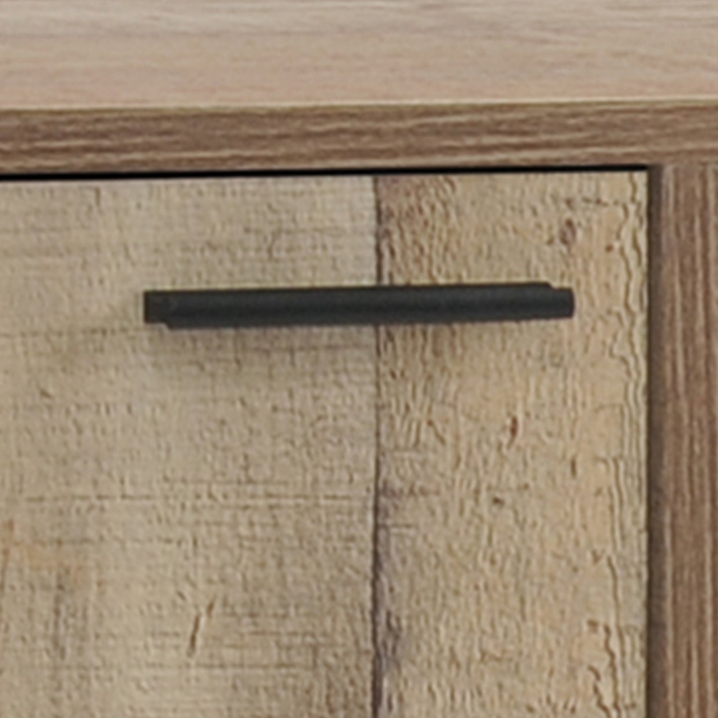 Wine Cabinet with 2 Storage racks and open Bar Cabinet in Oak Colour