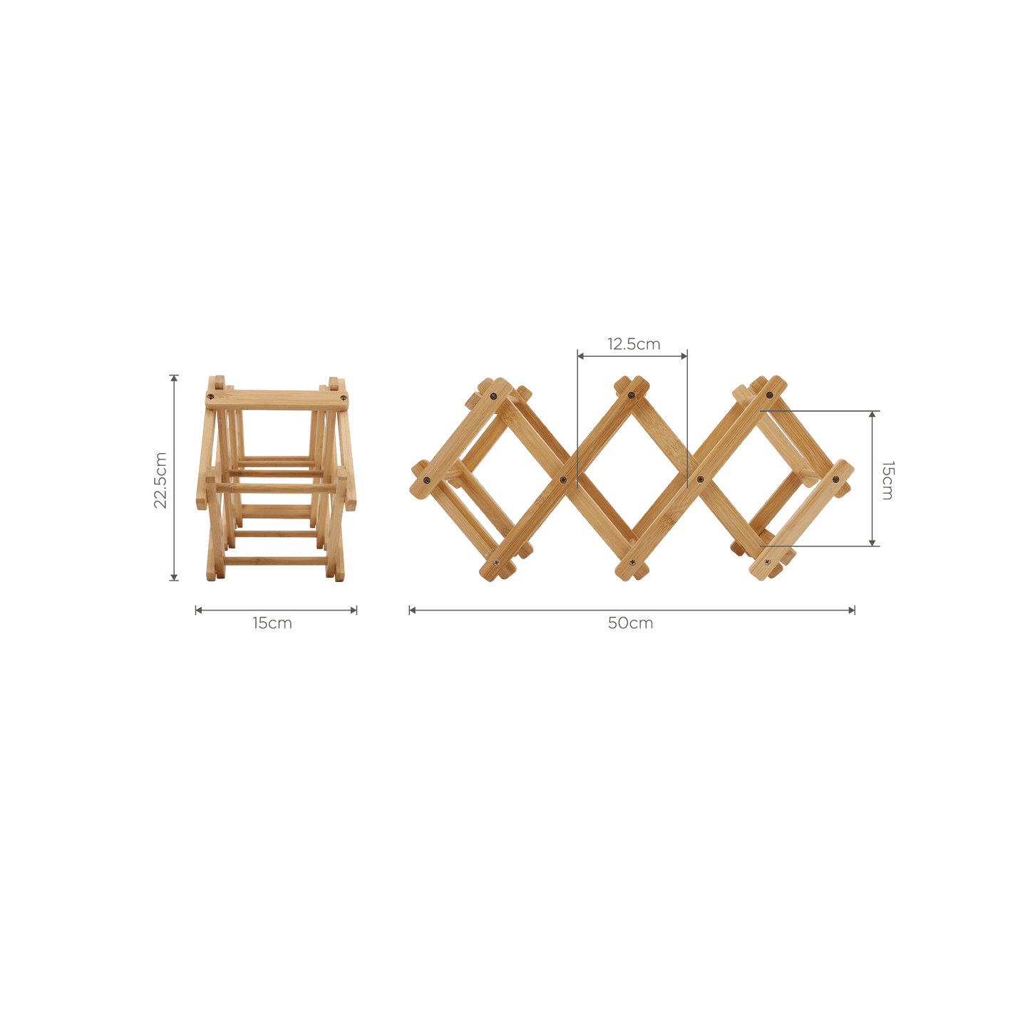 Bamboo Foldable Wine Bottle Rack