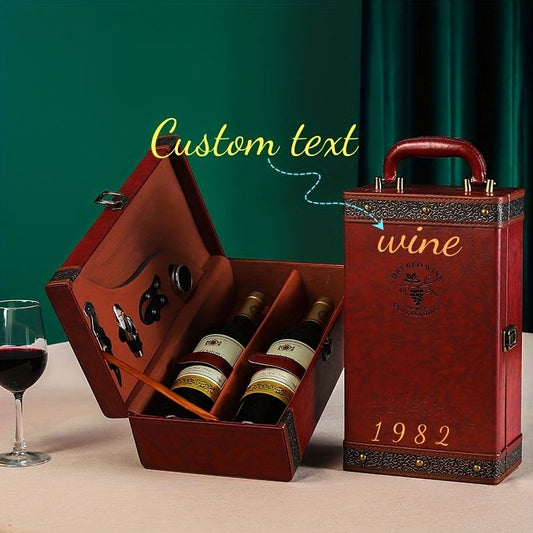 Red wine gift box, wine accessories, personalized wine box, custom text wine box, wine cooling barrels, Australia wine gift
