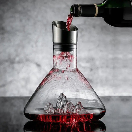 1500ML Iceberg Crystal Decanter Handmade Lead-Free Glass Wine