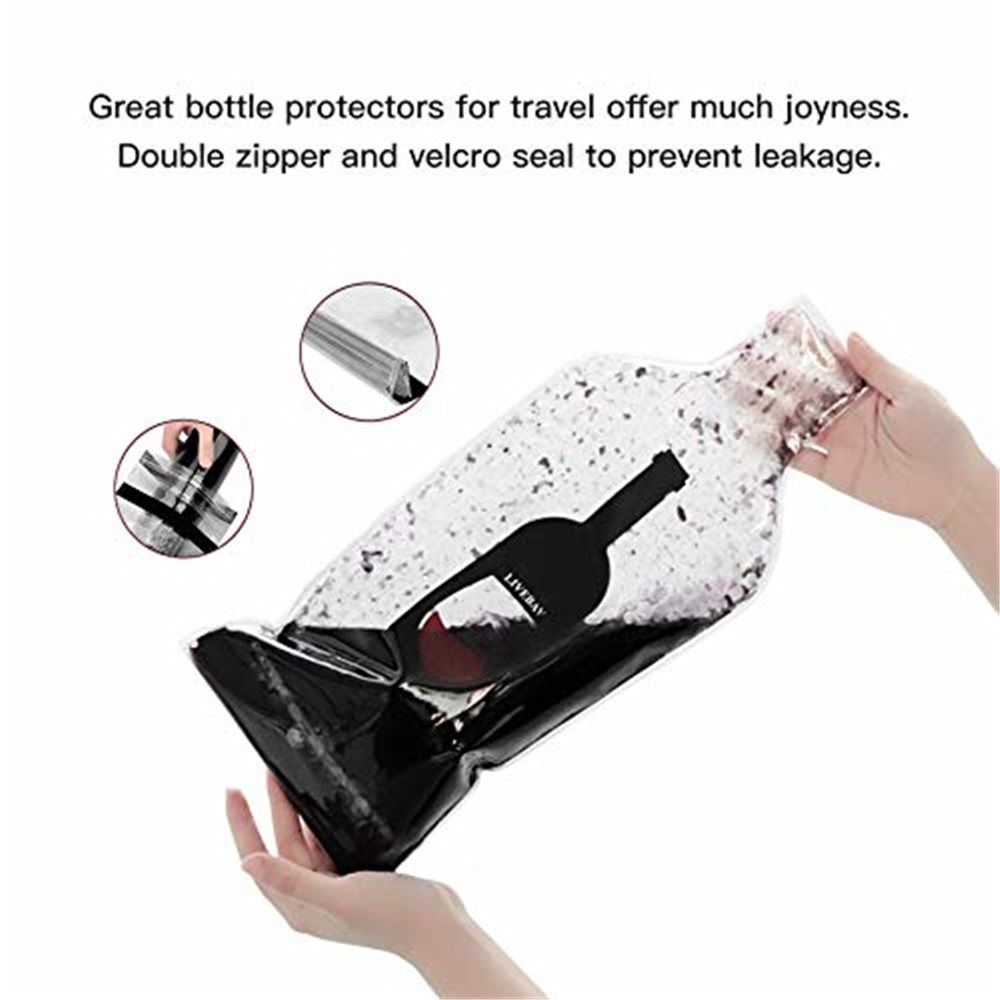 10 Set Wine Bags for Travel, Wine Bottle Travel Protector Bags, Wine Travel Bags for Wine Bottles Airplane, Wine Packaging Skins Sleeves for Air, Car and Cruise Travel