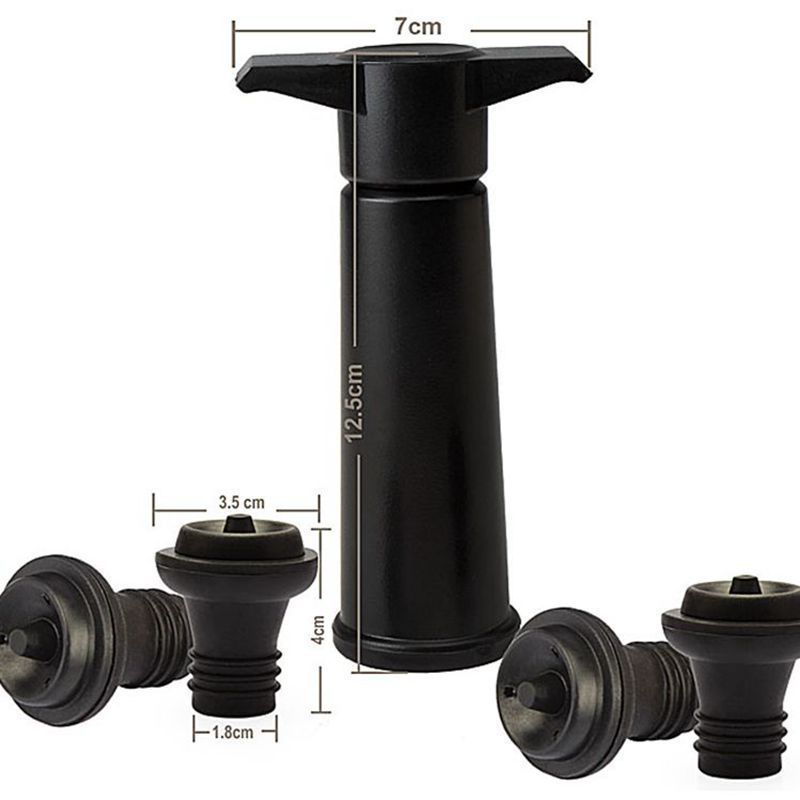 red Wine Vacuum Pump with Preserver Stopper, Wine Fresh Keeping Set