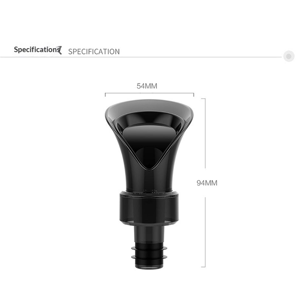 2-Pack - Drip-Free WINE POURER with AERATION CONTROL, 2-in-1 Aerator Wine Pourer Wine Stopper, for Wine Lovers, Black