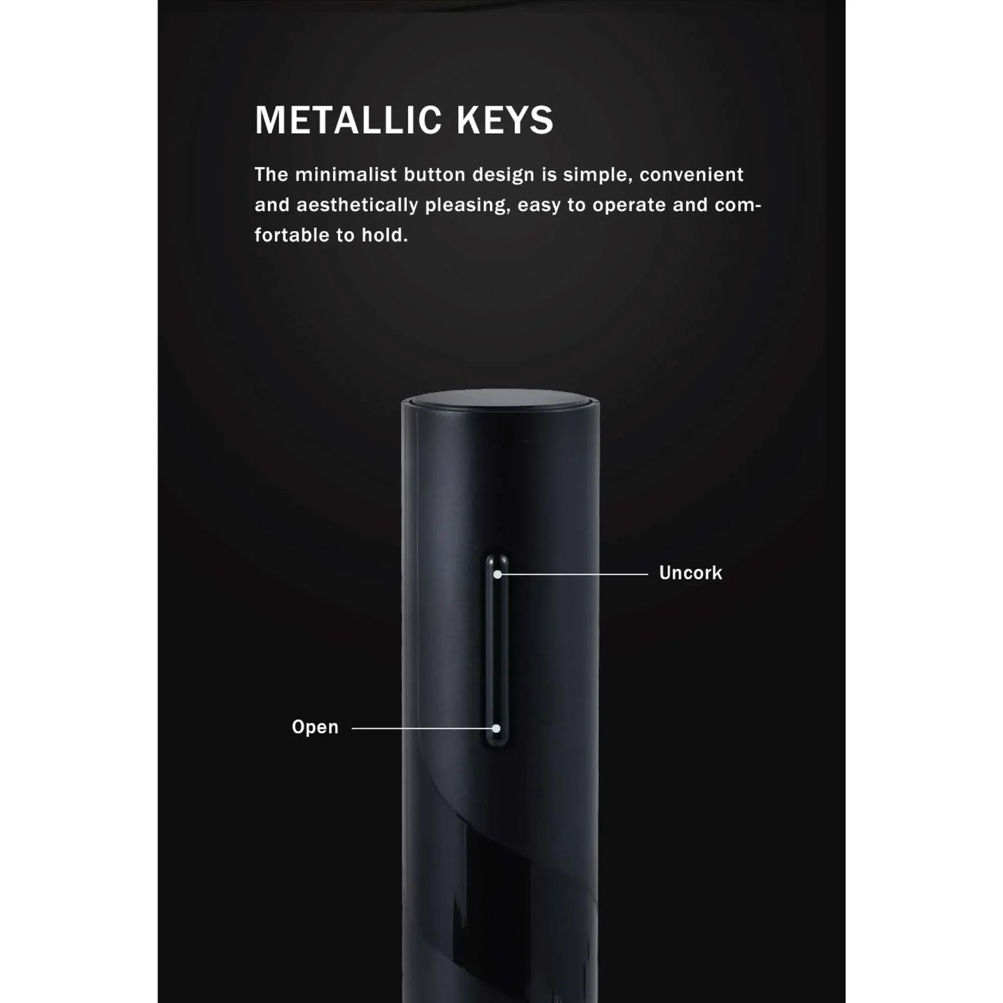 Kitchee Electric Wine Bottle Opener - Automatic Cordless Corkscrew Tool