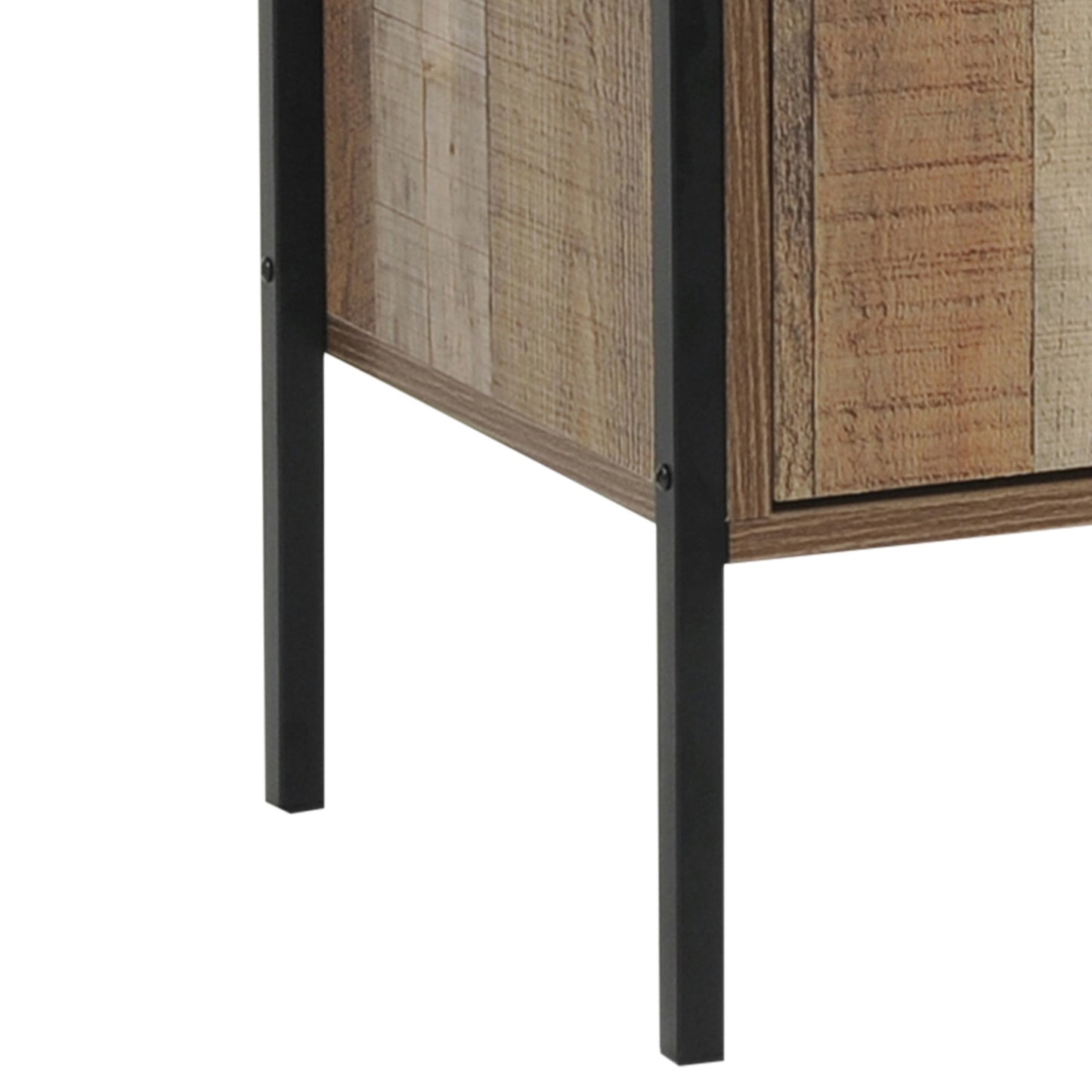 Wine Cabinet with 2 Storage racks and open Bar Cabinet in Oak Colour
