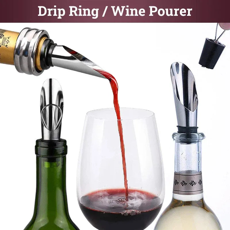 Wine Bottle Opener Set 5pcs Manual Corkscrew Opener Wine Tools Kit for Bar Use