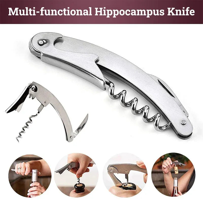 Wine Bottle Opener Set 5pcs Manual Corkscrew Opener Wine Tools Kit for Bar Use