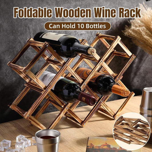 Wooden Wine Rack Display Shelf Stand for Home Bar Storage Wine Bottle Holder