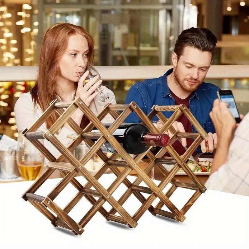 Wooden Wine Rack Display Shelf Stand for Home Bar Storage Wine Bottle Holder