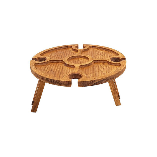 Outdoor Picnic Table Wooden Portable Folding Mini Wine Picnic Table