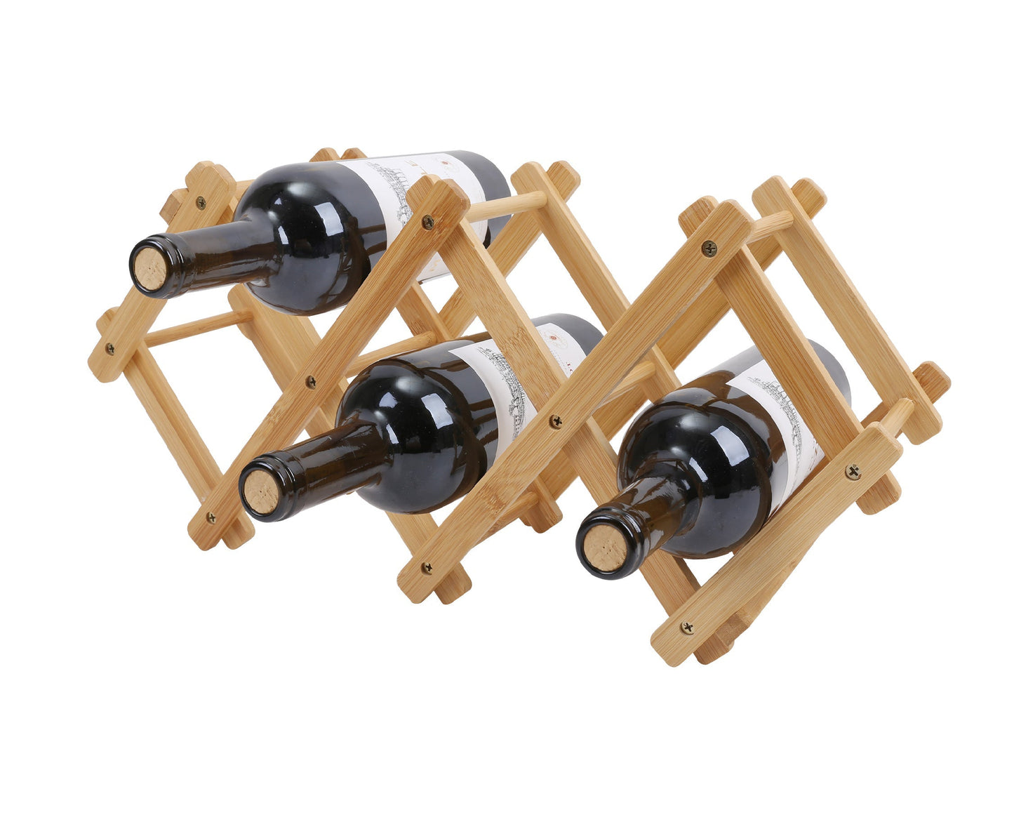Bamboo Foldable Wine Bottle Rack